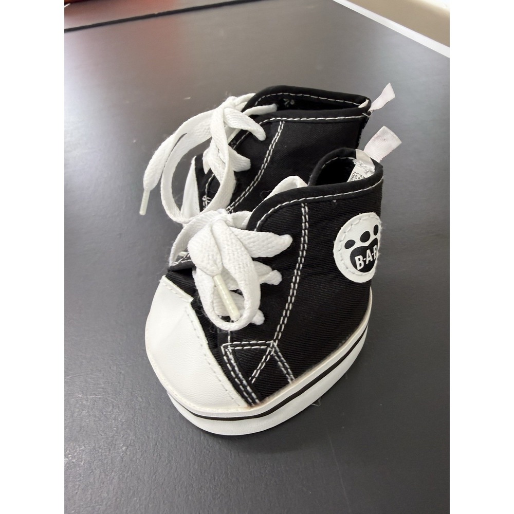 Build A Bear High Top Black & White Sneakers Shoes Teddy Converse Style BAB 2024
